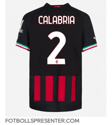 AC Milan Davide Calabria #2 Hemma Matchtröja 2022-23 Kortärmad